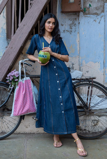 Anjeer Organic Denim Dress