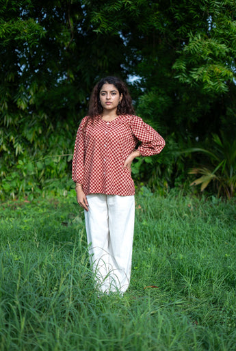 Anaar Ajrakh Shirt