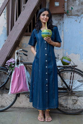Anjeer Organic Denim Dress