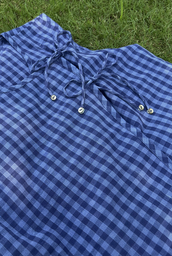 Indigo Handloom Tie-up Top