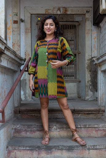 Phalsa Ikat tunic