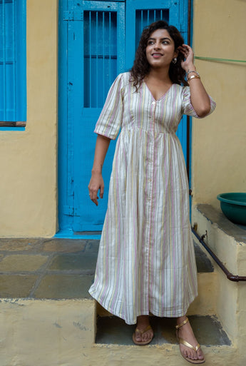 Chikoo Handloom midi dress