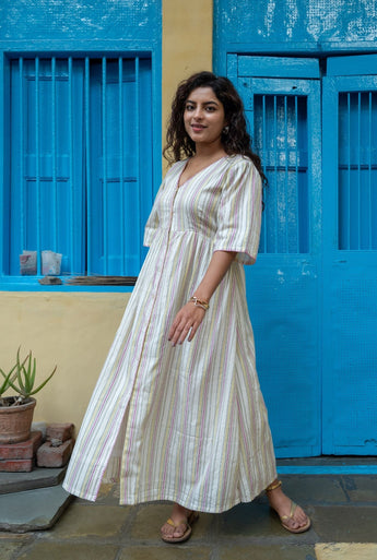 Chikoo Handloom midi dress