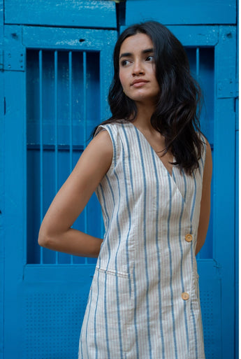 Sharifa Handloom vest maxi