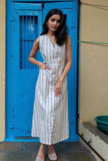 Sharifa Handloom vest maxi