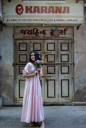 Kokum Handloom tiered maxi