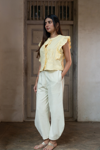 Beige Barrel Pants